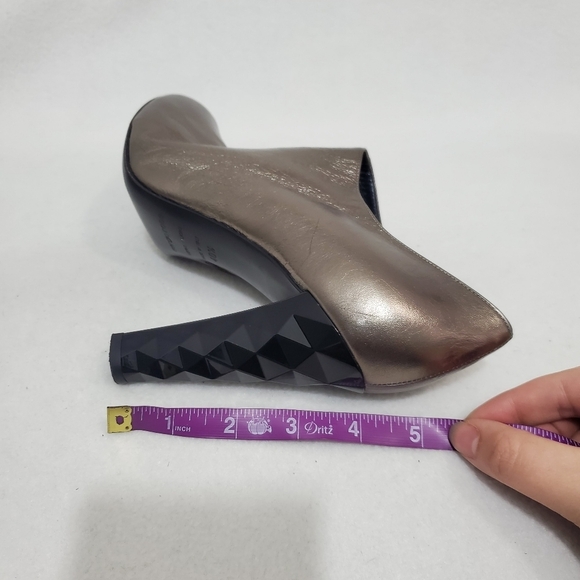 Sergio Rossi Metallic Prism Heel Booties - Picture 7 of 10